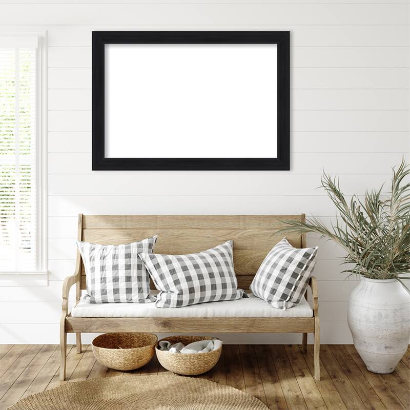 Abbey Black Framed Dry Erase Magnetic Board