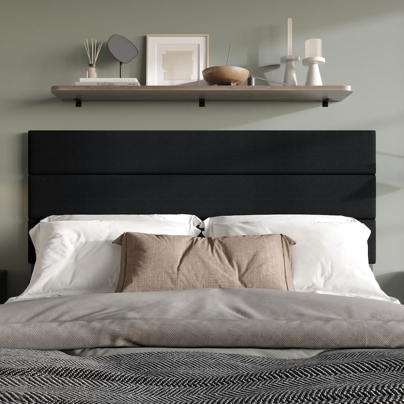 Clayfell Corona Upholstered Headboard - Black - Twin