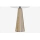 preview thumbnail 18 of 106, 16-in. Glass Lamp w/ Brushed Nickel Accents and Drum Shade