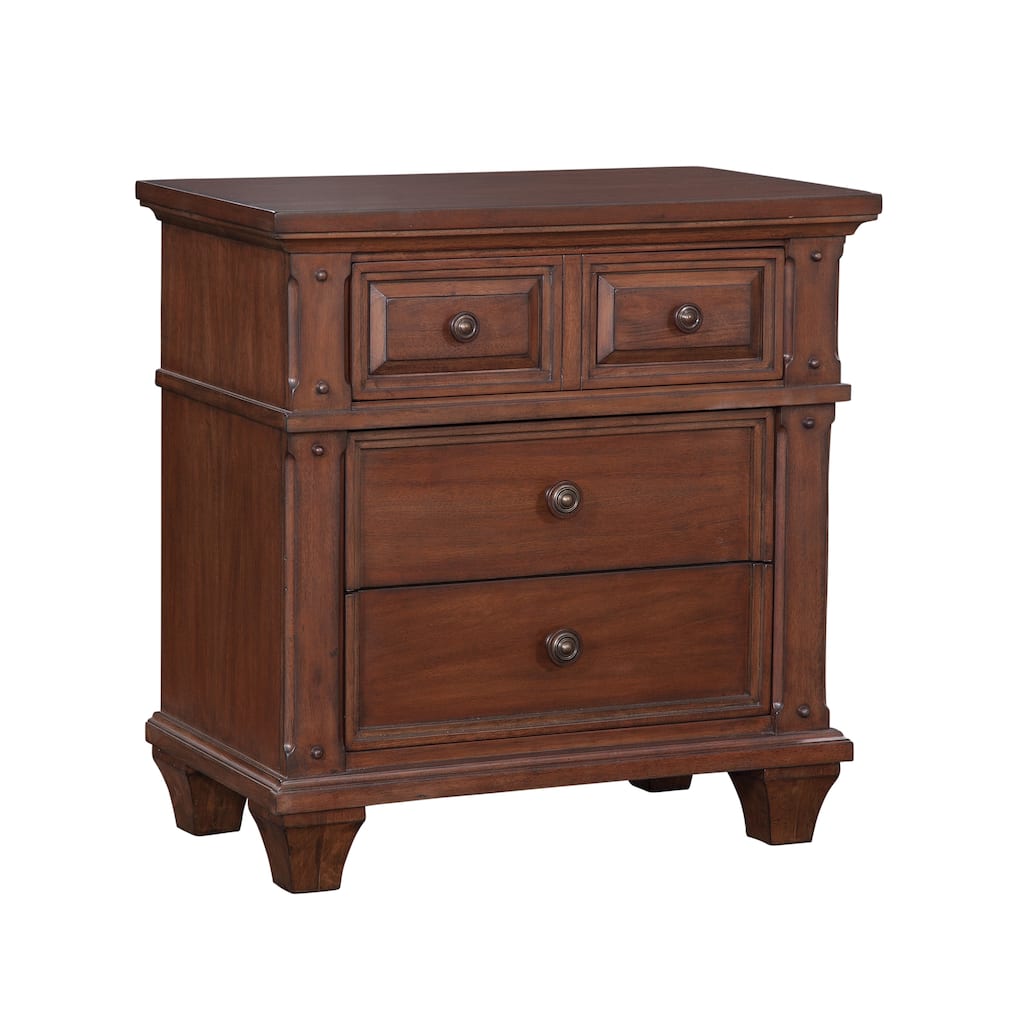 Harbor Point Rustic Cherry 3-drawer Nightstand