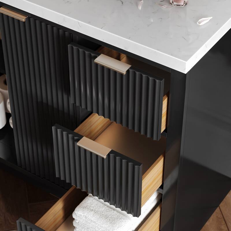 Ariel P54CQRVO Milan 54" Free Standing Single Basin Vanity Set with