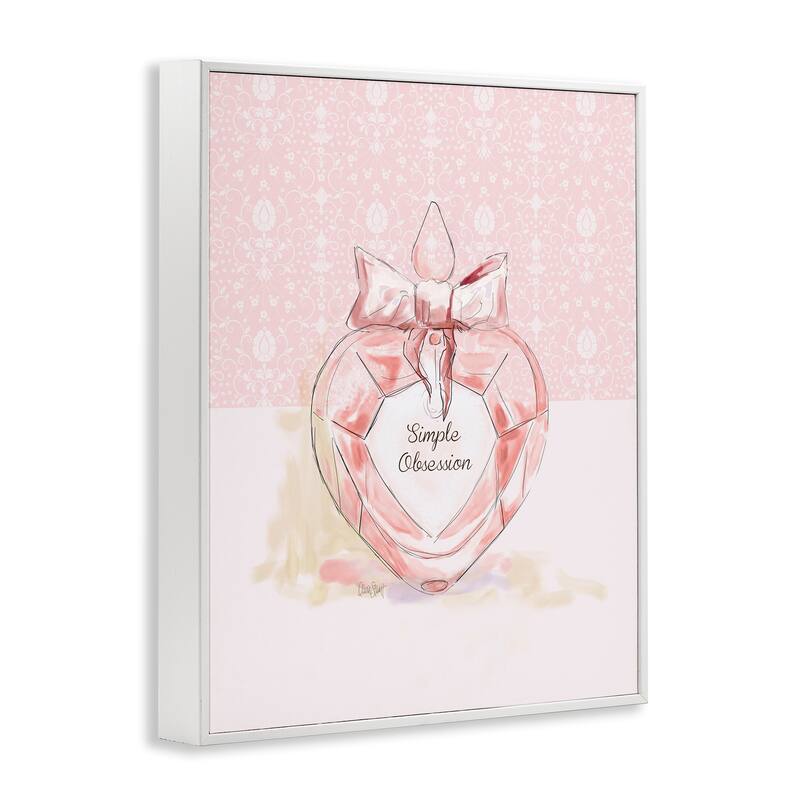 Stupell Simple Obsession Pastel Perfume Framed Giclee Art Design By Carol Robinson