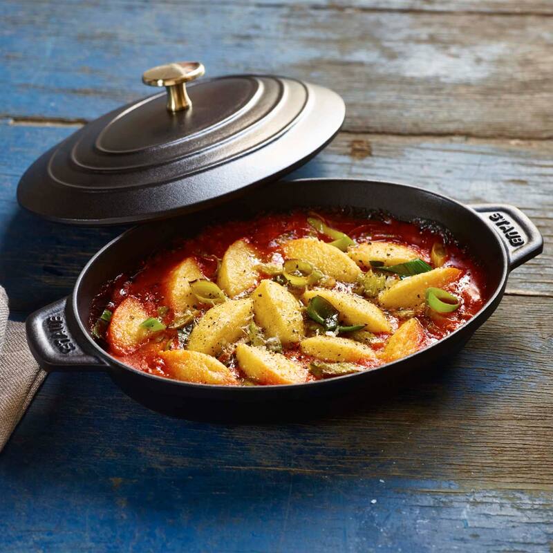 STAUB Cast Iron 9-inch x 6.6-inch Oval Covered Baking Dish - 9" x 6.6"