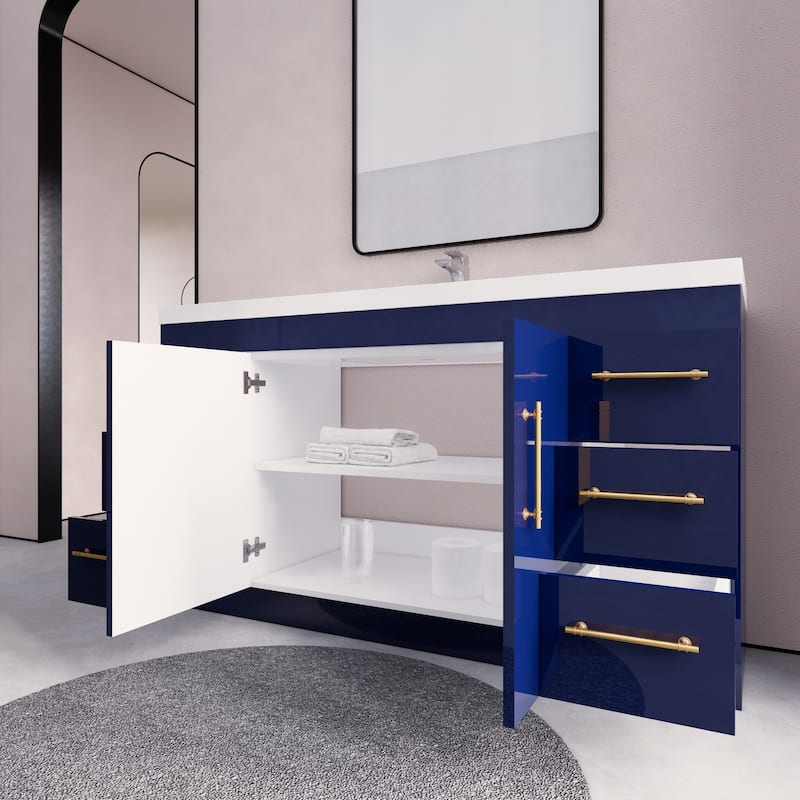 Eliza 60'' Freestanding Vanity with Single Sink