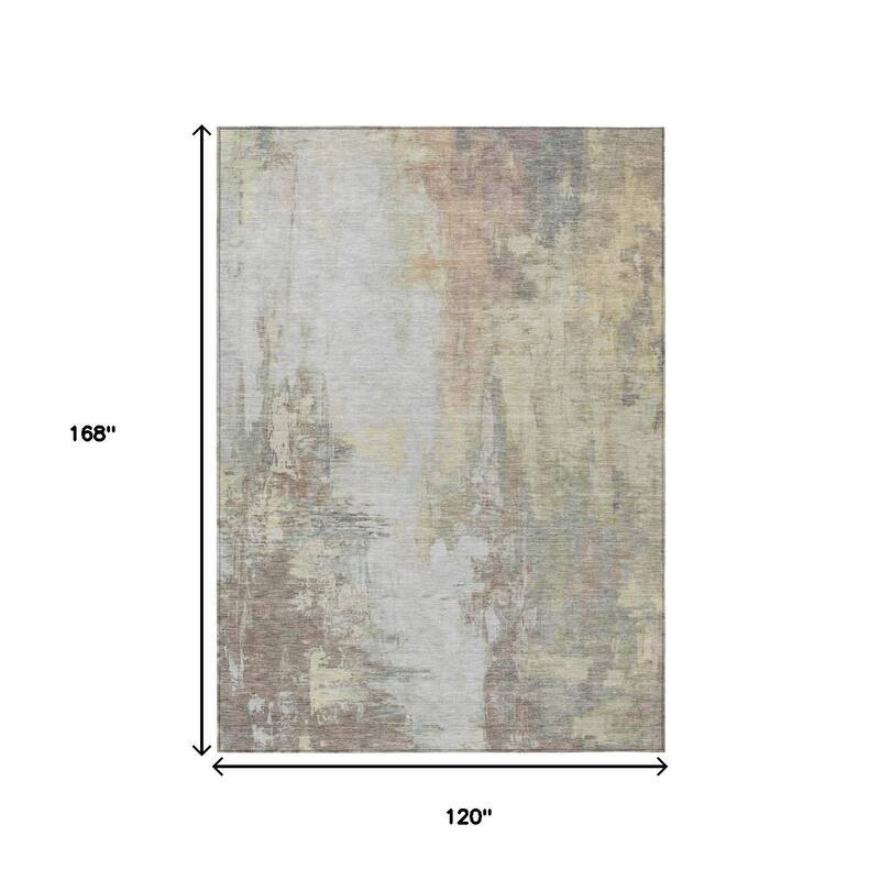 HomeRoots Abstract Transitional Rectangle Outdoor Rug