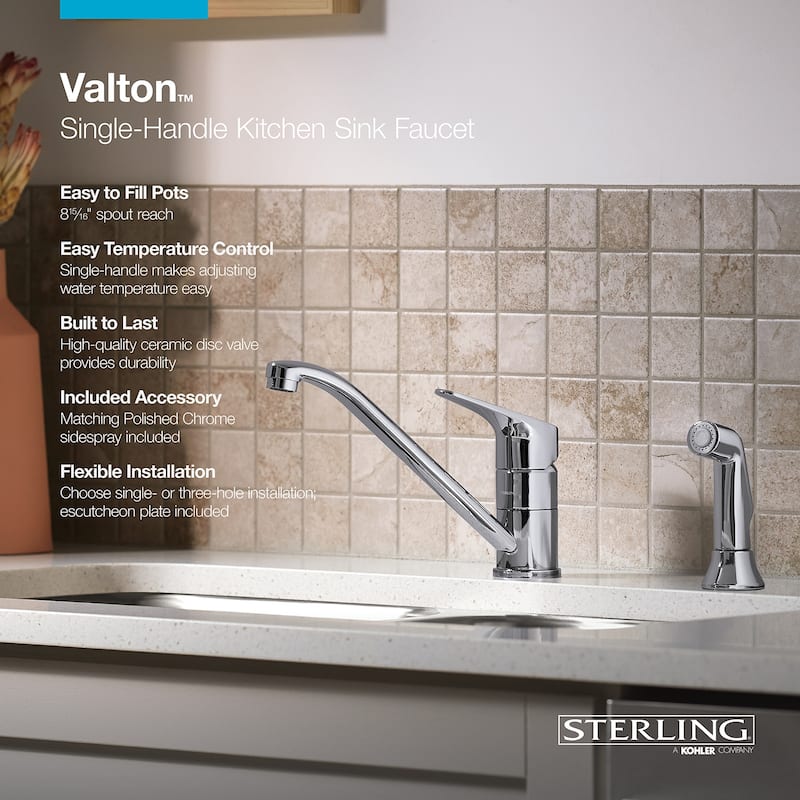 Sterling Valton 1.5 GPM Single-Handle Kitchen Sink Faucet with