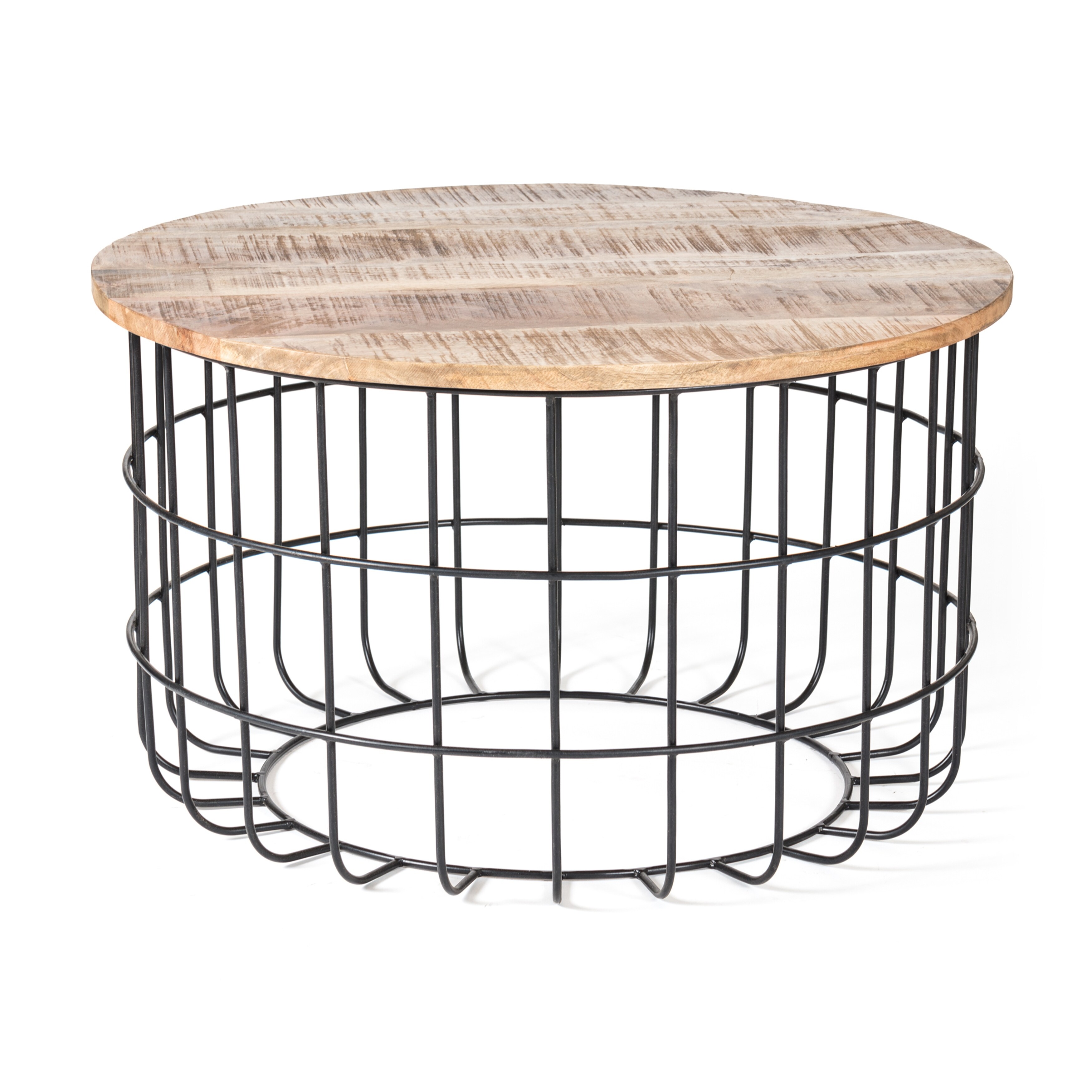 Carbon loft chessor black and natural wood cage coffee table new arrivals