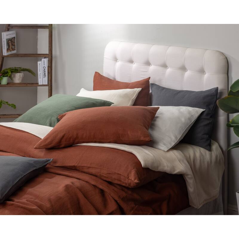 Manoli, Linen, Ivory, Duvet Cover Set - Ivory - King