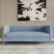 preview thumbnail 22 of 57, Clayfell Weiss Velvet Square Arm Chair/ Loveseat/ Sofa Sofa - Blue