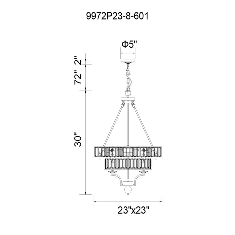 Shalia 8 Light Chandelier With Chrome Finish