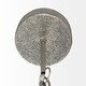 preview thumbnail 5 of 8, Phillum Silver Metal & White Wood Beaded Six Bulb Chandelier - 29"W x 29"D x 37"H
