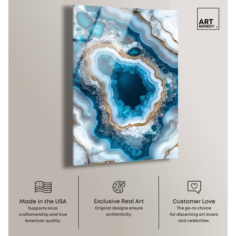 Gilded Geode Eye I Acrylic by Art Remedy, Ready to Hang