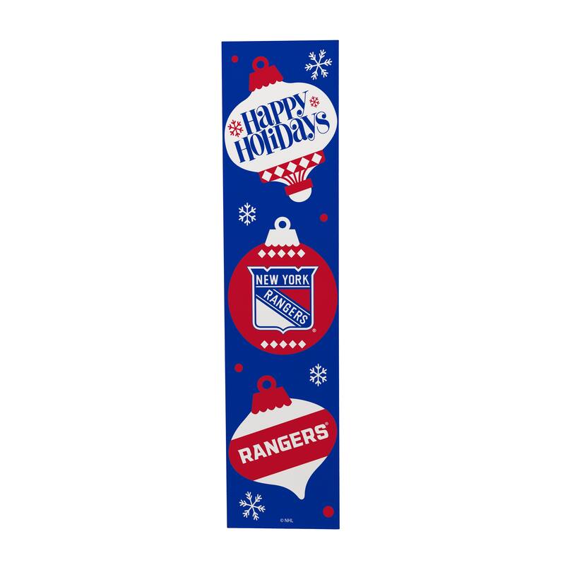 47" Double Sided Seasonal Porch Leaner, New York Rangers - 47" x 11.25"