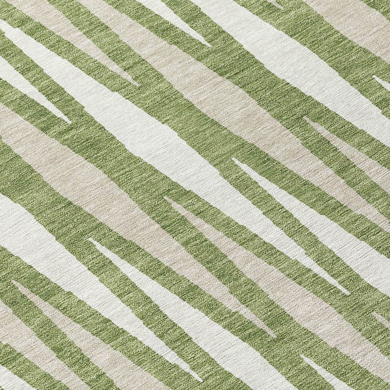 Machine Washable Indoor/ Outdoor Chantille Mosaic Contemporary Rug