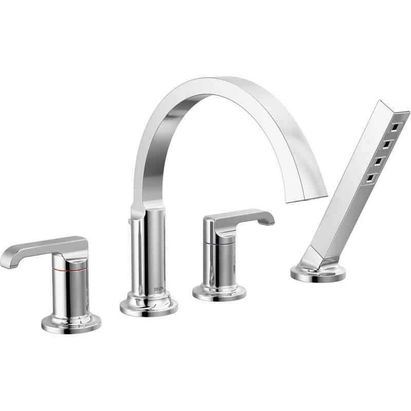 Delta T4788-LHP Tetra Deck Mounted Roman Tub Filler with Built-In