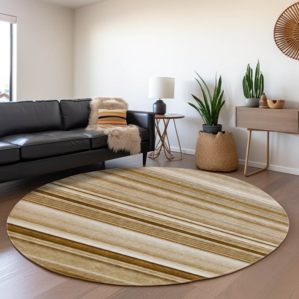 Premium Washable Super Soft Ombre Cabana Stripe Mayfield Rug