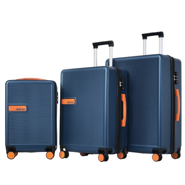 3 Piece Luggage Set Hardside Spinner Suitcase with TSA Lock