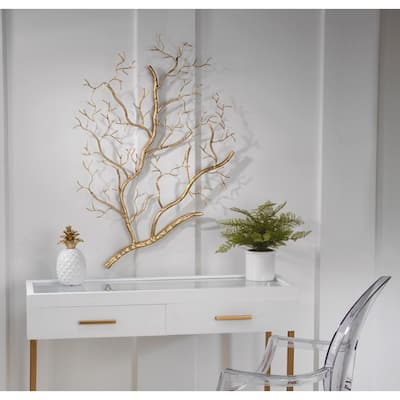 Gold Metal Branch Wall Decor