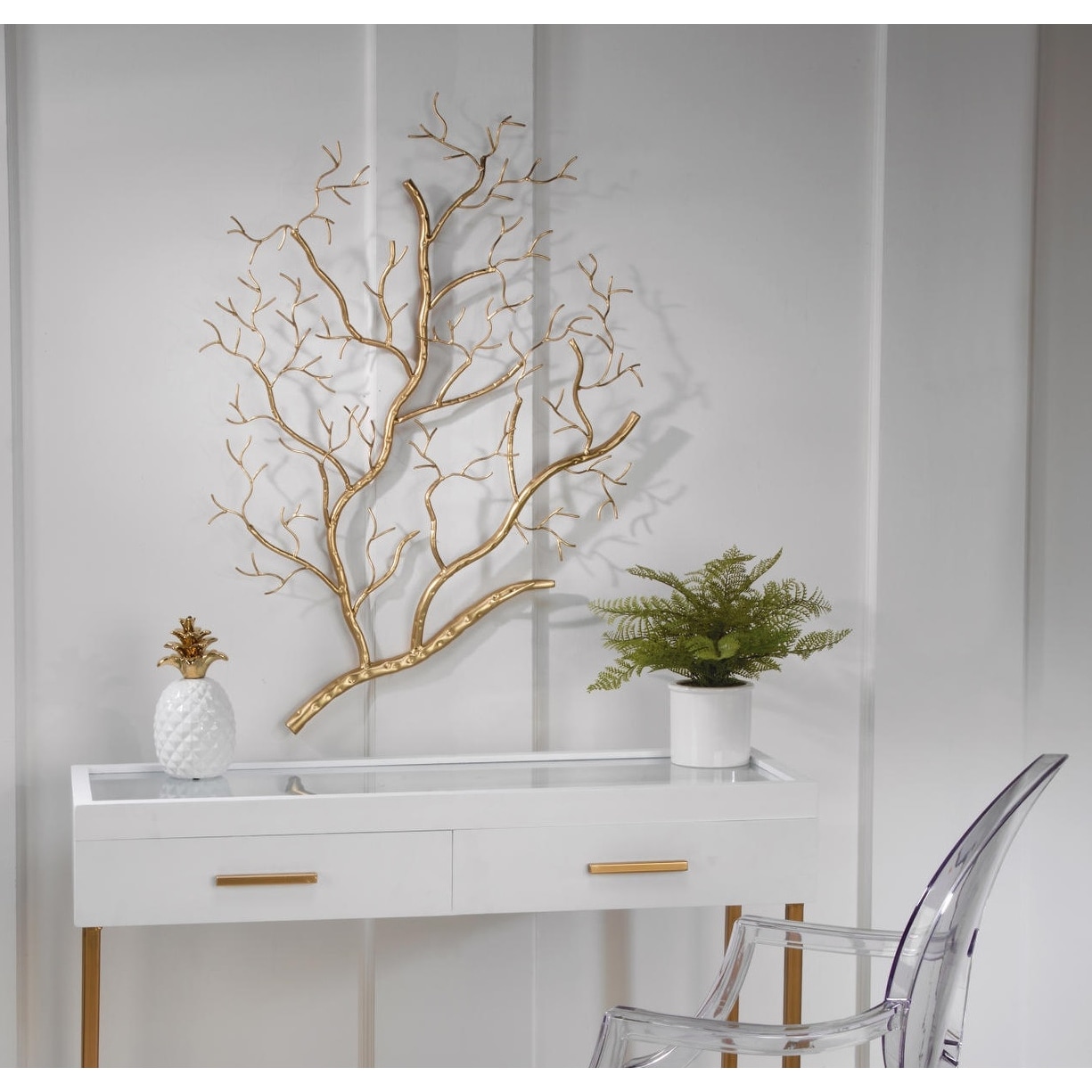 Gold Metal Branch Wall Decor