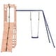 preview thumbnail 3 of 17, vidaXL Swing Set Outdoor Backyard Wooden Playground Equipment for Kids Age 3-8