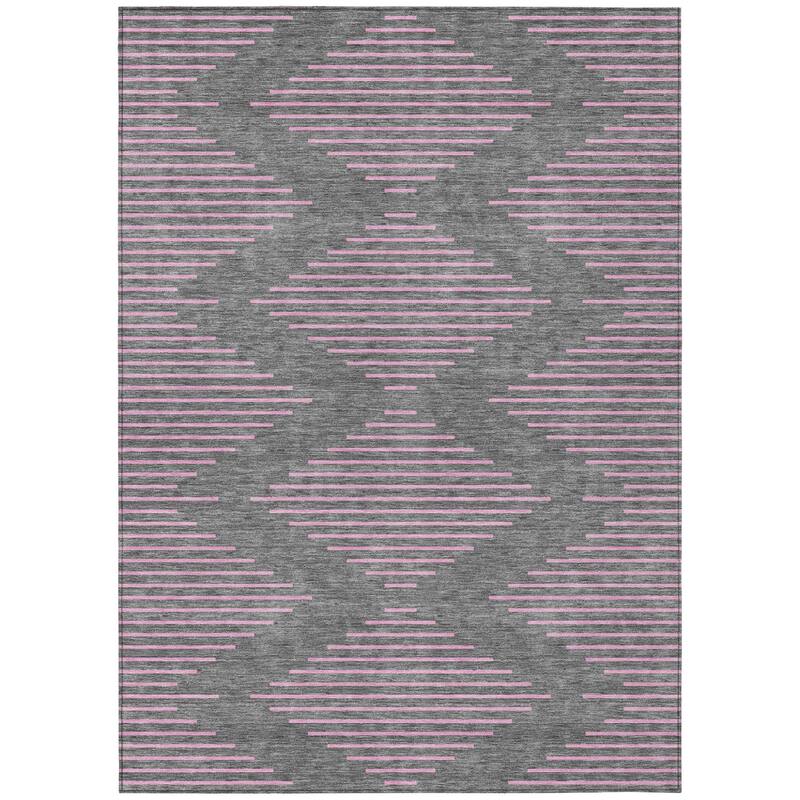 HomeRoots Geometric Transitional Rectangle Outdoor Rug