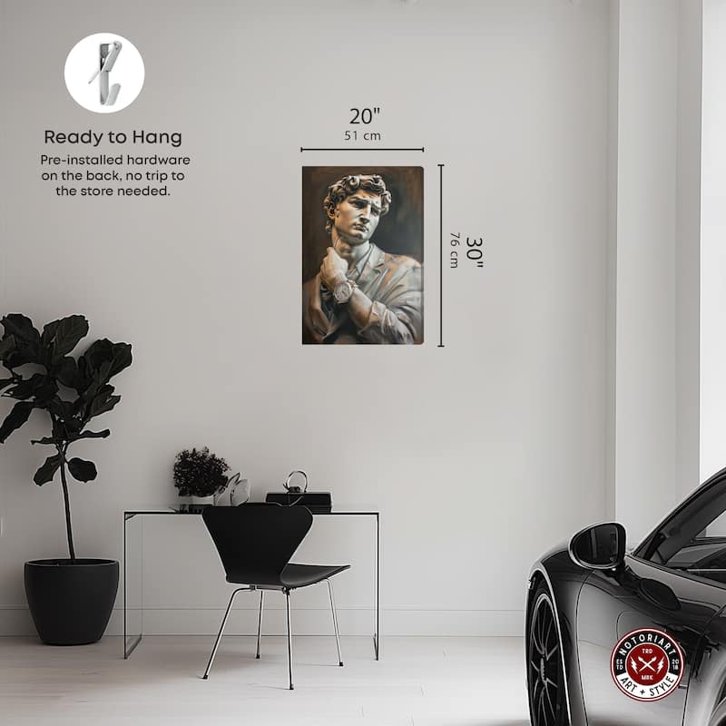 Notoriart Classy Sculpture Gallery Wrapped Men Style 1 Piece Canvas Wall Art
