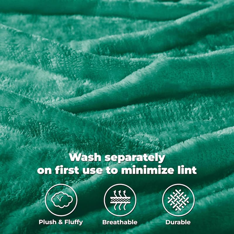 Superior Solid Fluffy Fleece Blanket, Plush and All Season