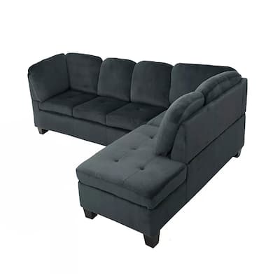 101.5" Fabric L-Shaped Sectional Sofa, 6-Seater