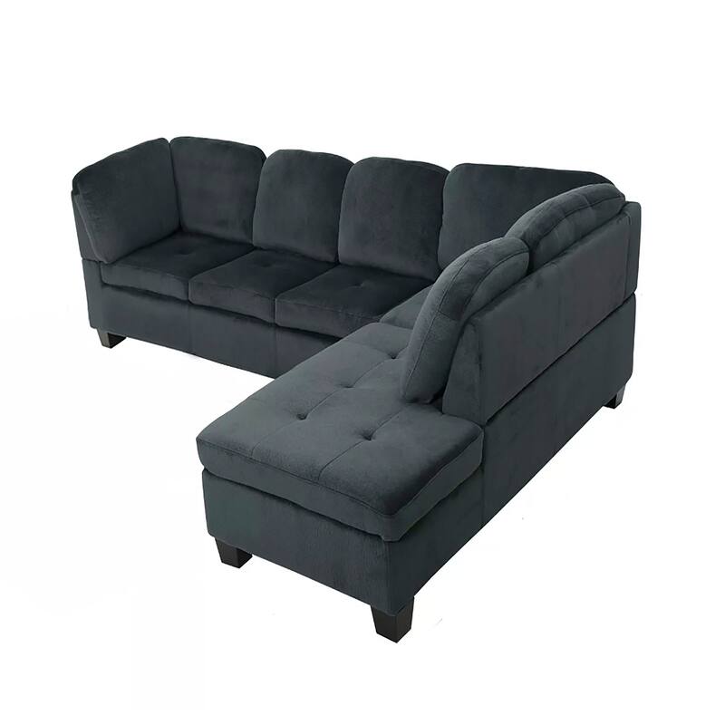 Charcoal Fabric Sofa, 102x71x36 inches, 171 lbs, Modern Design