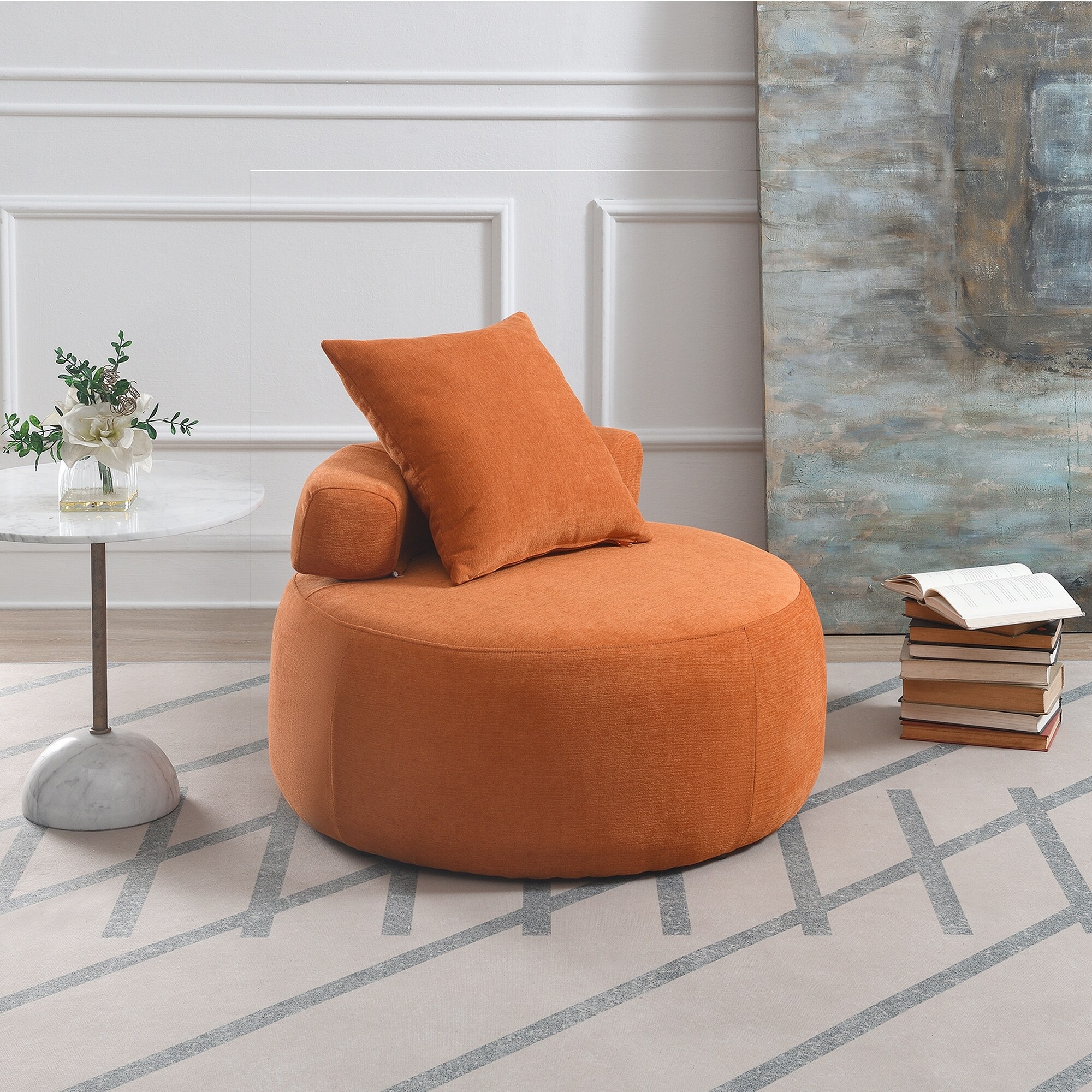Round discount lounge sofa