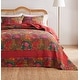 preview thumbnail 3 of 11, Greenland Home Fashions Jewel 100% Cotton Kantha-Style Boho Floral Quilt Set