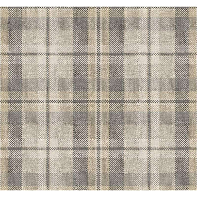 Harry & Grace Thornbury Tailored Plaid Peel and Stick Wallpaper - 20.5 in. W x 18 ft. L - Pavestone
