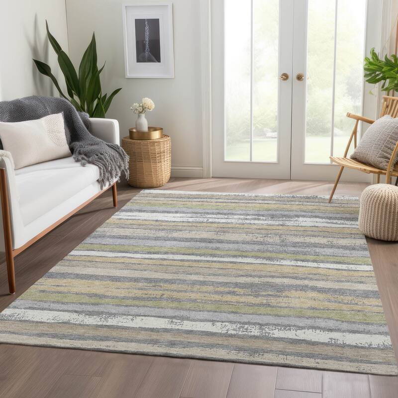 Premium Washable Super Soft Stripe Mayfield Rug