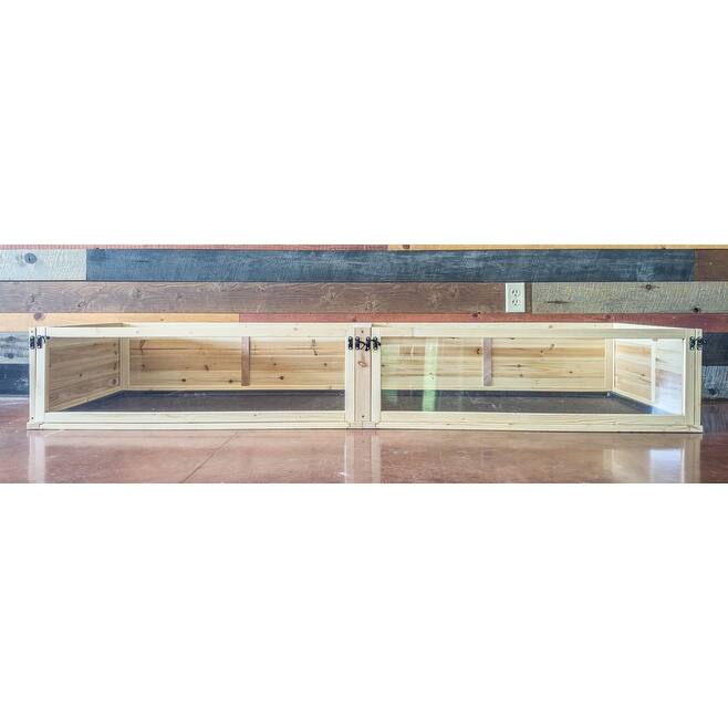 Zylina Extra Large Healthy Habitat for Guinea Pigs - Natural Wood - 79x24x12