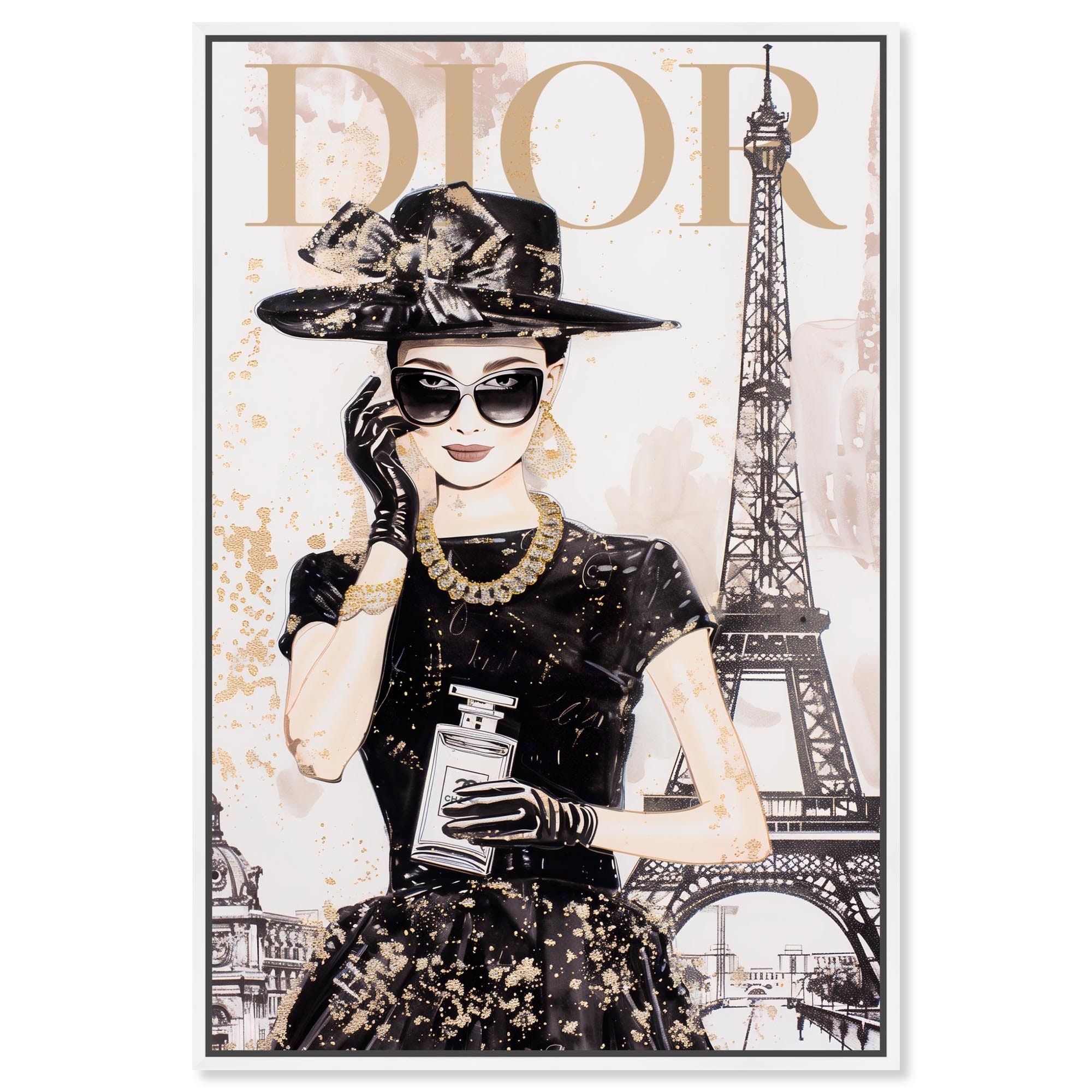 High End Elegance Fashion Art Framed Canvas Print by Art Remedy