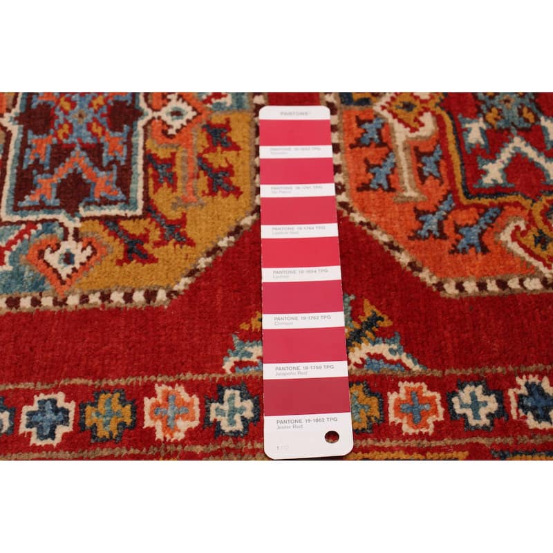 ECARPETGALLERY Hand-knotted Uzbek Ghazni Red Wool Rug - 2'7 x 5'11