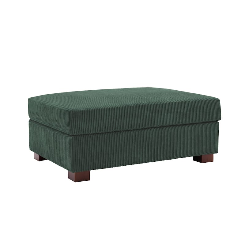 Modern Oversized striped Corduroy Ottoman