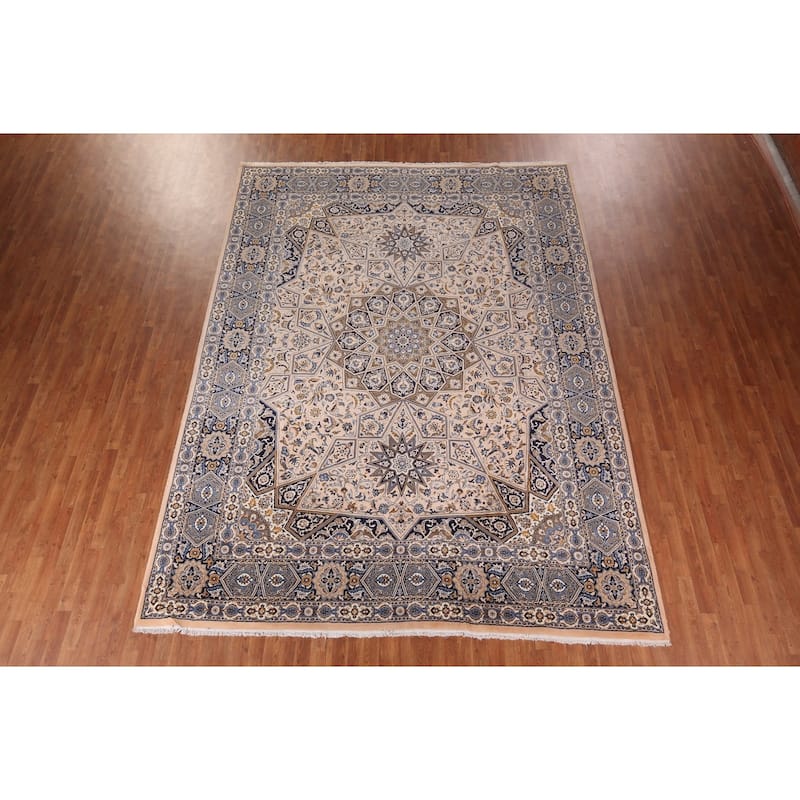 Animals Design Geometric Kashan Turkish Area Rug Machine Made Carpet - 9'7" x 12'11"