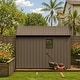 preview thumbnail 74 of 117, Patiowell 8' x 6' / 8' x 8' / 8' x 10 '/ 8' x 12' Plastic Outdoor Shed With Floor for Patio Furniture, Tools (Kick-It Shed)