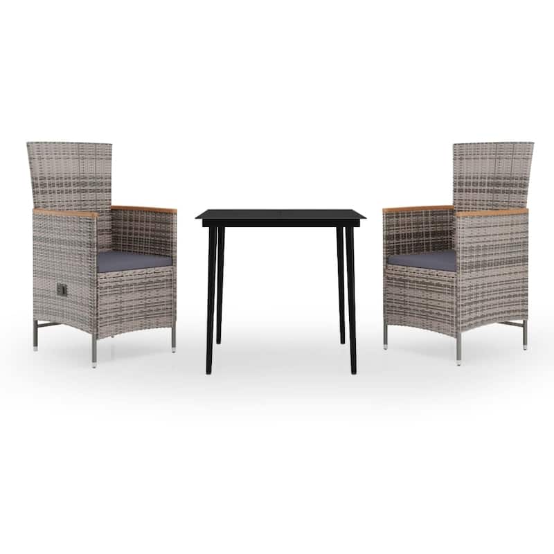 vidaXL Patio Dining Set 3/5/7 Piece Multi Colors 31.5"/55.1" Table Length