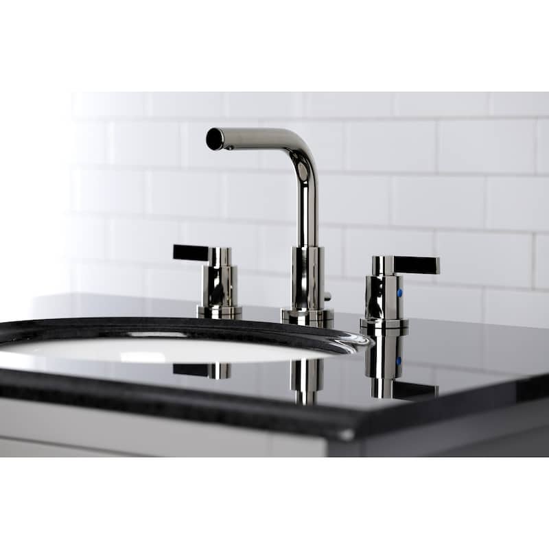 Kingston Brass NuvoFusion 8 in. Widespread Bathroom Faucet - Polished Nickel