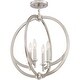 preview thumbnail 1 of 6, Quoizel Orion Brushed Nickel 4-light Semi-flush Mount