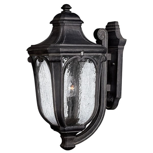 slide 1 of 1, Hinkley Lighting 22" Height 3 Light Lantern Outdoor Wall Sconce from Museum Black