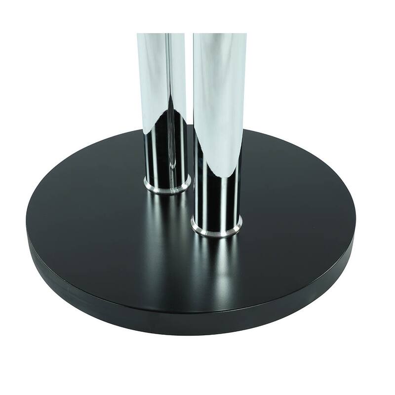 Somette Tina Bistro Style Dining Table with Glass Top - Clear/Black