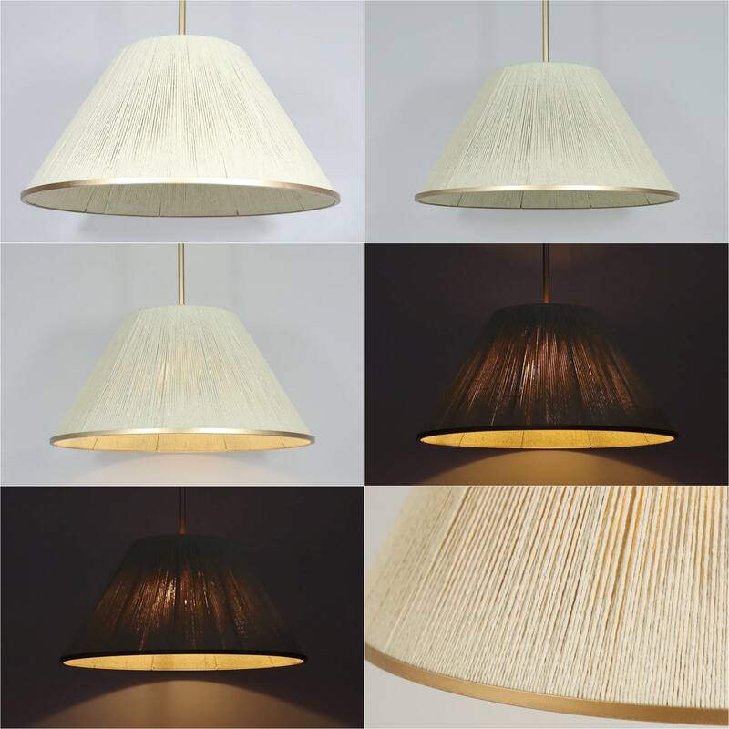 Modern Farmhouse 1-Light Organic Pendant Light for Kitchen Island Dining Room - 20.5"Dx11"H
