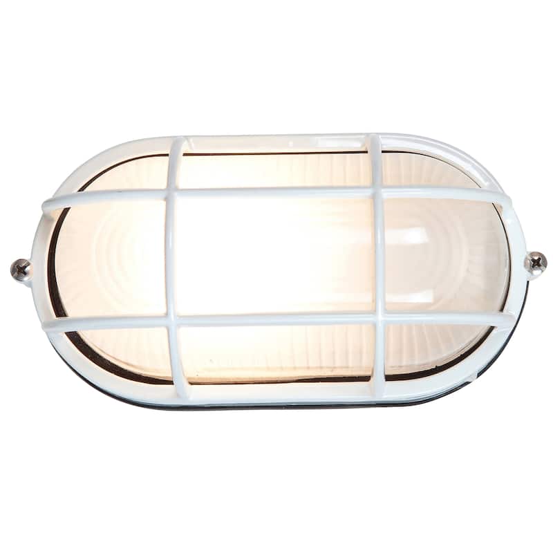 Access Lighting Nauticus Dual Mount - Outdoor Wall Sconce Bulkhead - Frosted Glass Shade - Replaceable LED