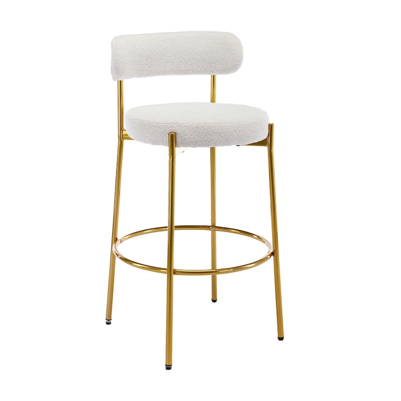 Counter Height Bar Stools Set of 2 Modern Armless Chairs