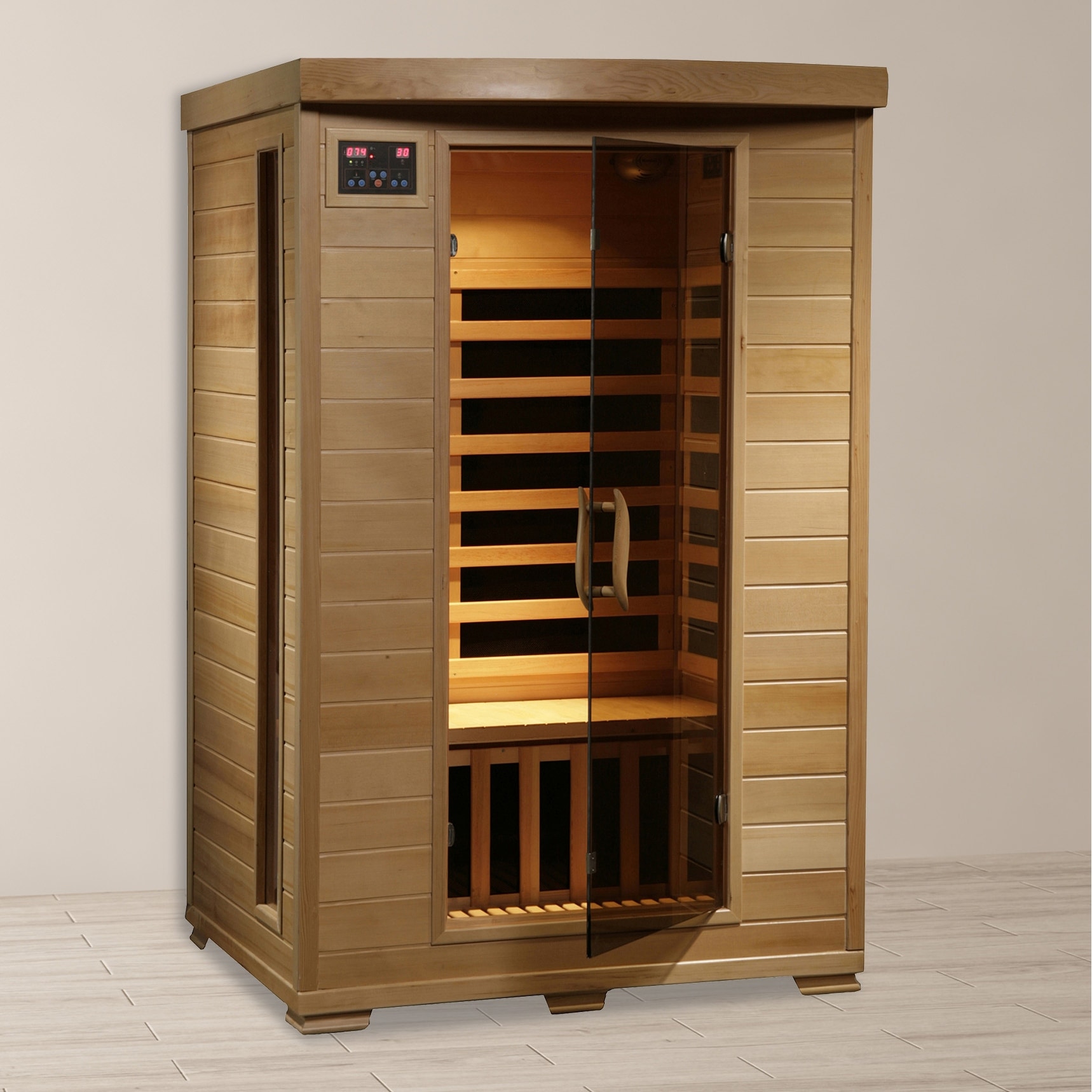 HeatWave Coronado 2-Person Hemlock Infrared Sauna with 6 Carbon Heaters