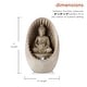 preview thumbnail 3 of 10, Alpine Corporation 11" Tall Indoor/Outdoor Buddha Tabletop Water Fountain with LED Lights