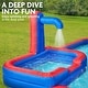preview thumbnail 4 of 7, Sunny & Fun Mega Climb N' Go Inflatable Water Slide Park & Blow up Pool with Air Pump